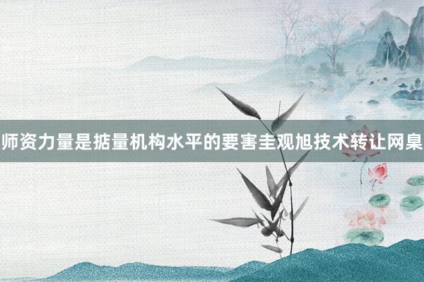 师资力量是掂量机构水平的要害圭观旭技术转让网臬